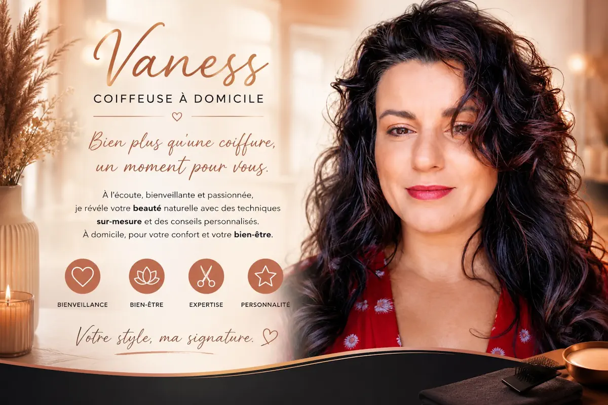 Vanessa, coiffeuse à domicile